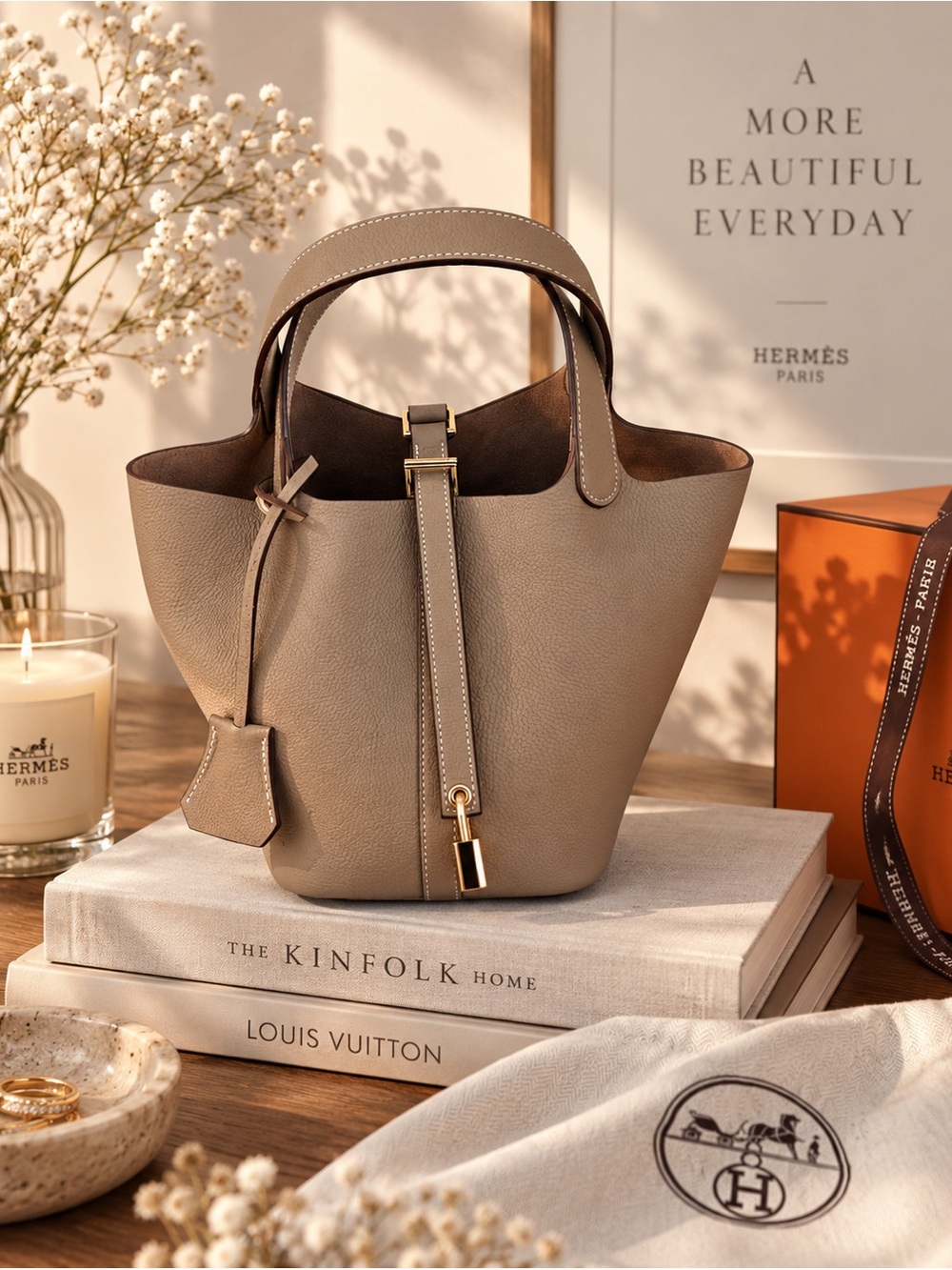 Elegant Beige Tote Bag